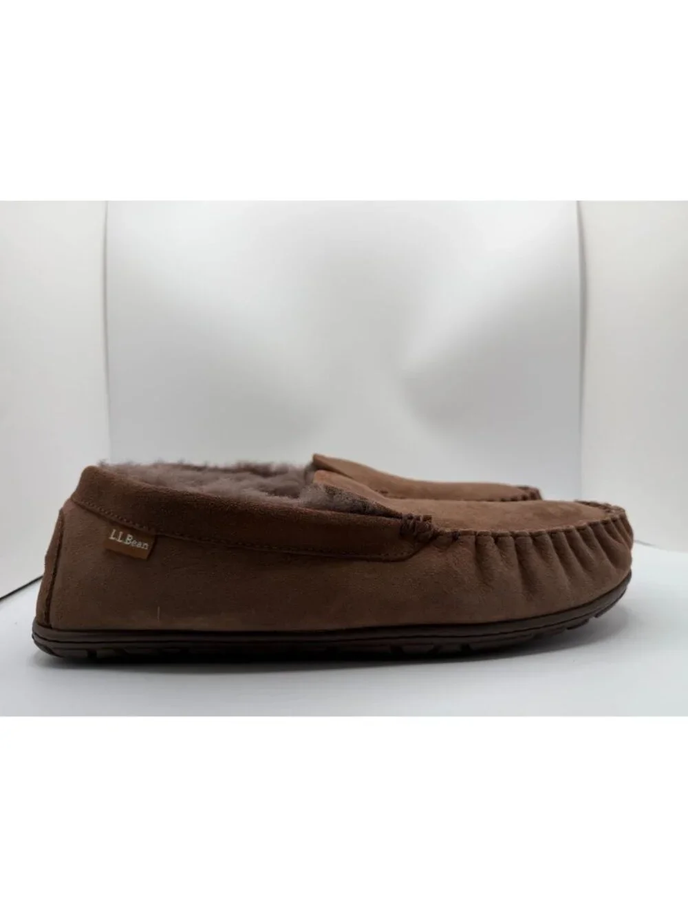 L.L.Bean Men's Wicked Good Slippers Venetian Size 12W Comfort Fur lined Shoe